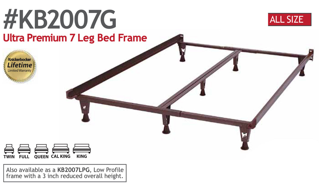 The Knickerbocker KB2007G Heavy-Duty Bed Frame with Glides